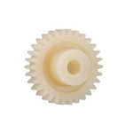Igus Iguform S270 100 Teeth Spur Gear, 2 Module, 20mm Bore Diam, 200mm Pitch Diam, 40mm Hub Diam