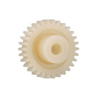 Igus Iguform S270 34 Teeth Spur Gear, 3 Module, 16mm Bore Diam, 102mm Pitch Diam, 32mm Hub Diam