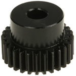 RS PRO Steel 28 Teeth Spur Gear, 1 Module, 8mm Bore Diam, 28mm Pitch Diam, 22mm Hub Diam