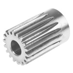 RS PRO Stainless Steel 18 Teeth Spur Gear, 1 Module, 8mm Bore Diam, 18mm Pitch Diam, 20mm Hub Diam