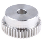 RS PRO Stainless Steel 40 Teeth Spur Gear, 1 Module, 10mm Bore Diam, 40mm Pitch Diam, 35mm Hub Diam