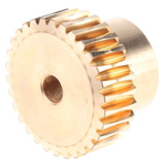 RS PRO Bronze 0.8 Module Worm Wheel Gear 30 Tooth18mm Hub Dia., 24.16mm Pitch Dia. 18mm Face
