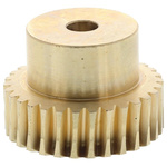 RS PRO Bronze 0.8 Module Worm Wheel Gear 30 Tooth18mm Hub Dia., 24.04mm Pitch Dia. 18mm Face