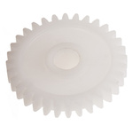 RS PRO POM 32 Teeth Spur Gear, 0.8 Module, 6mm Bore Diam, 25.6mm Pitch Diam, 12mm Hub Diam