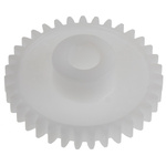 RS PRO POM 35 Teeth Spur Gear, 0.8 Module, 6mm Bore Diam, 28mm Pitch Diam, 12mm Hub Diam