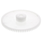 RS PRO POM 70 Teeth Spur Gear, 0.8 Module, 6mm Bore Diam, 56mm Pitch Diam, 15.5mm Hub Diam