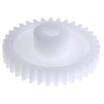 RS PRO POM 35 Teeth Spur Gear, 1 Module, 6mm Bore Diam, 35mm Pitch Diam, 14mm Hub Diam
