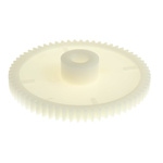 RS PRO POM 64 Teeth Spur Gear, 1 Module, 8mm Bore Diam, 64mm Pitch Diam, 18mm Hub Diam