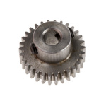 RS PRO Steel 30 Teeth Spur Gear, 0.5 Module, 4mm Bore Diam, 15mm Pitch Diam, 9mm Hub Diam