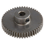 RS PRO Steel 50 Teeth Spur Gear, 0.5 Module, 4mm Bore Diam, 25mm Pitch Diam, 10mm Hub Diam