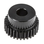 RS PRO Steel 16 Teeth Spur Gear, 0.8 Module, 4mm Bore Diam, 12.8mm Pitch Diam, 10mm Hub Diam