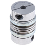Huco Bellows Coupling, 26mm Outside Diameter, 6mm Bore, 37.5mm Length Coupler