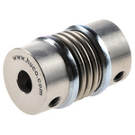 Huco Bellows Coupling, 20mm Outside Diameter, 6mm Bore, 31mm Length Coupler