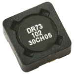 Cooper Bussmann, DR73/74/125/127, 73 Shielded Wire-wound SMD Inductor with a Ferrite Core, 33 μH ±20% Wire-Wound 1.35A