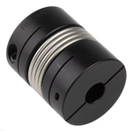 Ruland Bellows Coupling, 33mm Outside Diameter, 12mm Bore, 42.9mm Length Coupler