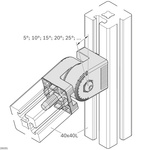 Bosch Rexroth Universal Joint 3842562087, Double, Plain, Bore 10mm, 40 x 40mm Length