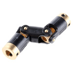 Huco Universal Joint 111.13.2222, Double, Plain, Bore 6 x 6mm, 62.1mm Length