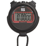 RS PRO Black Digital Pocket Stopwatch 24h, With RS Calibration