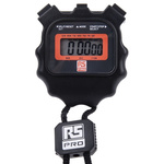 RS PRO Black Digital Pocket Stopwatch 24 h 40 min 1 s