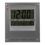 RS PRO Silver Wall Clock