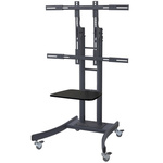 RS PRO Floor Mounting Portable TV Stand for 1 x Screen