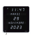 Orium Black, Silver Desktop, Wall Clock