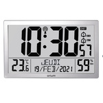 Orium Silver Radio Controlled LED Wall Clock