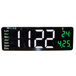 Orium Black Radio Controlled LED Wall Clock