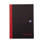 Black n Red A5 Casebound Hardcover Notepad, 96 Ruled Sheets