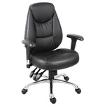 RS PRO Black Faux Leather Executive Chair