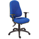 RS PRO Blue Fabric Typist Chair, 150kg Weight Capacity