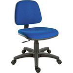 RS PRO Blue Fabric Typist Chair, 90kg Weight Capacity