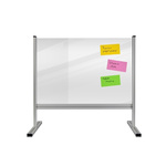 Legamaster Transparent Office Divider, 650mm Height, 800mm Width