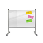 Legamaster Transparent Office Divider, 650mm Height, 1000mm Width
