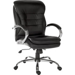 RS PRO Black Leather Executive Chair, 120kg Weight Capacity