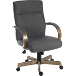RS PRO Grey Fabric Executive Chair, 115kg Weight Capacity