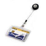 Durable Transparent Acrylic Name Badge With Badge Reel