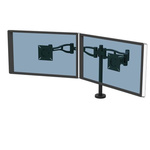 Fellowes Desk Mounting Monitor Arm for 2 x Screen, 26in Screen Size