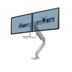 Fellowes Desk Mounting Monitor Arm for 2 x Screen, 32in Screen Size