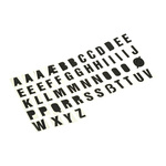 RS PRO Black Self Adhesive Letters, 30mm Character Height