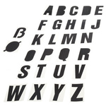 RS PRO Black Alphabetic, 50mm Character Height