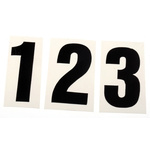 RS PRO Black Self Adhesive Numbers & Symbols, 30mm Character Height