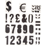 RS PRO Black Numeric Label, 75mm Character Height