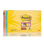Post-It Assorted Sticky Note, 76mm x 127mm