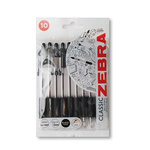 Zebra Black Ball Point Pen, 1 mm Tip Size