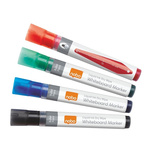 Nobo White Board Marker, 4 Assorted, 3 mm Tip Size
