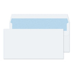 White DL No Self-Seal Flap Mailing Envelope