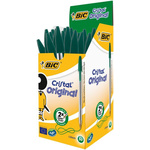 BIC Green Ball Point Pen, 0.3 mm Tip Size