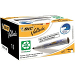 BIC White Board Marker, 12 Black, 1.5 mm Tip Size