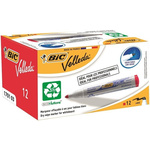 BIC White Board Marker, 12 Red, 1.5 mm Tip Size